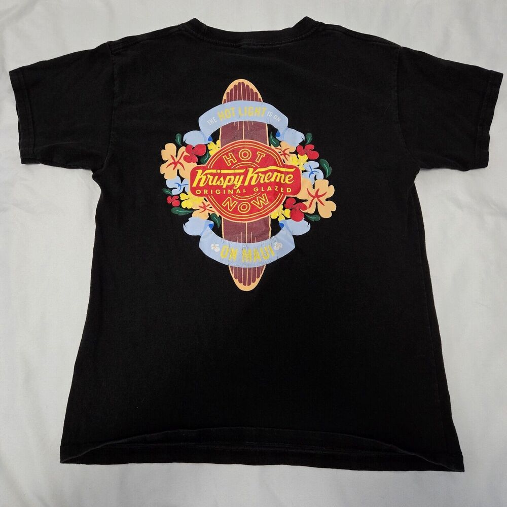 Krispy Kreme Doughnuts Kahului Maui Hawaii Food Promo Black T-shirt